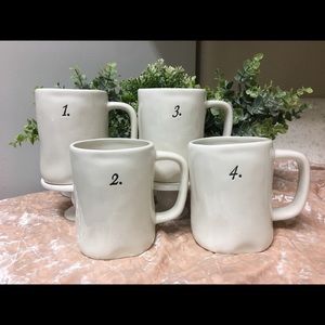 Rae Dunn Number Mug Set